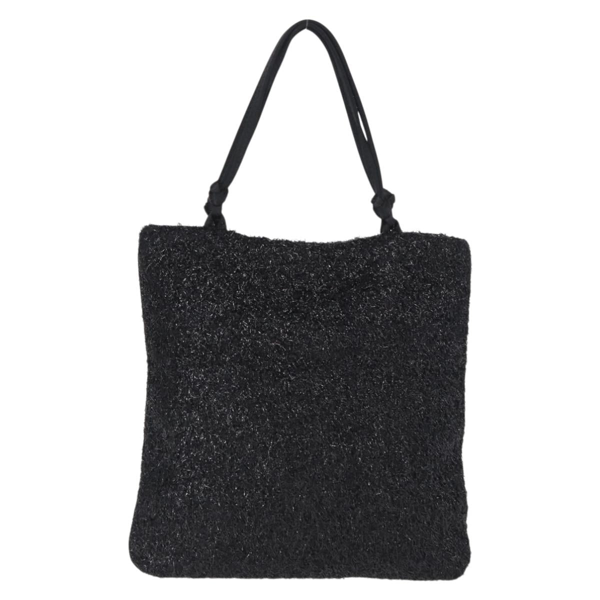 PRADA Hand Bag Nylon Black Auth 151666