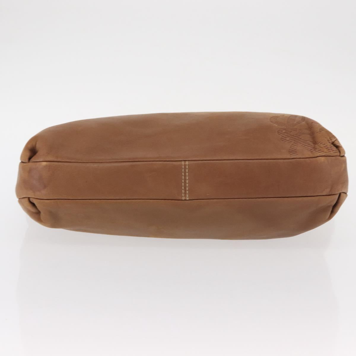 LOEWE Anagram Tote Bag Leather Brown Gold Auth 151671