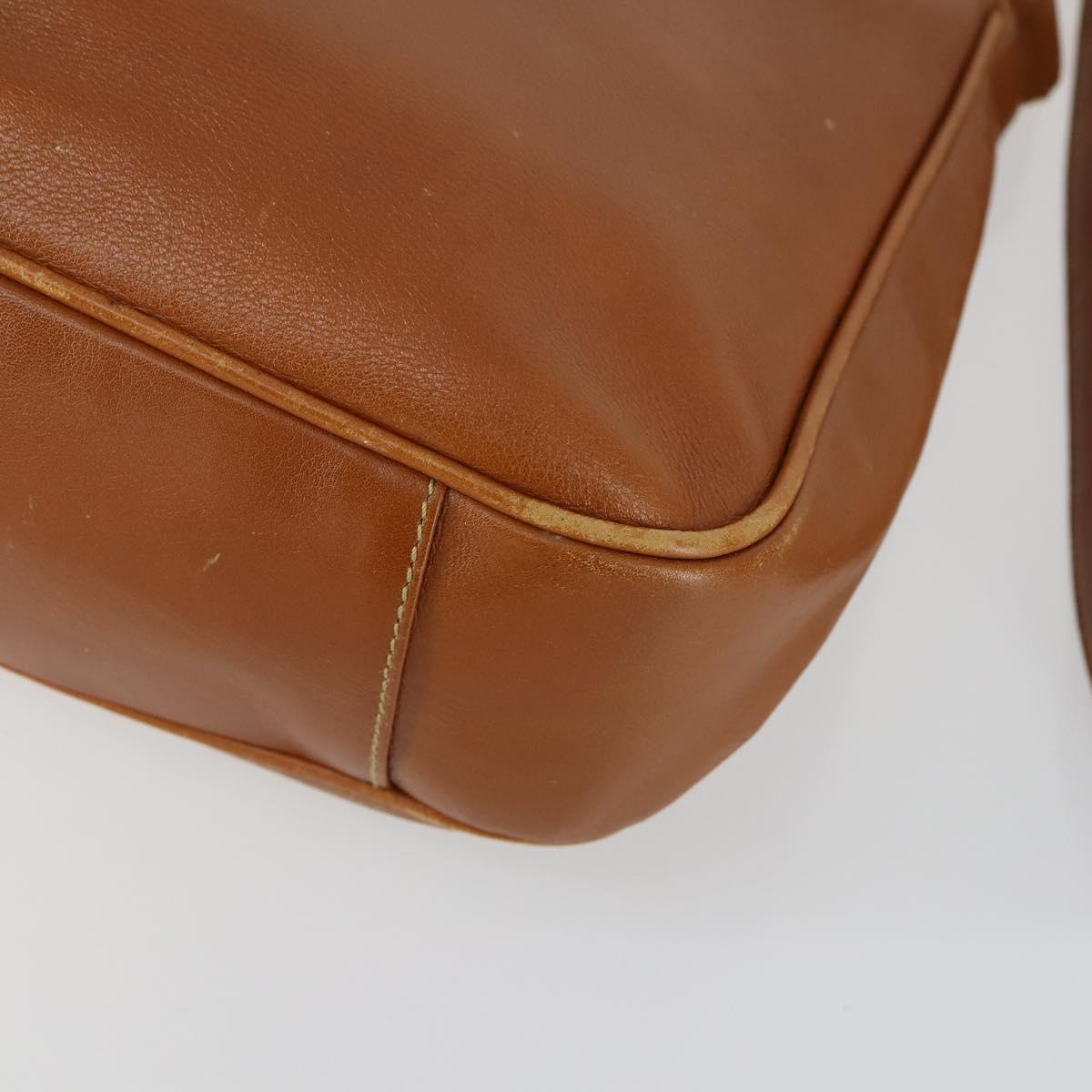 GUCCI Bamboo Shoulder Bag Leather 2way Brown Gold 001 0166 1638 Auth 151675