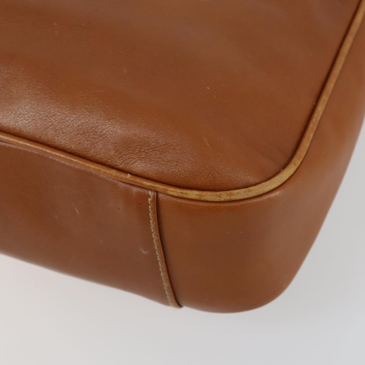 GUCCI Bamboo Shoulder Bag Leather 2way Brown Gold 001 0166 1638 Auth 151675