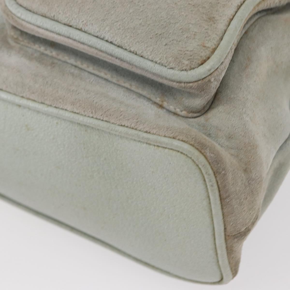 GUCCI Bamboo Backpack Suede Light Blue Gold 003 2058 0016 Auth 151681