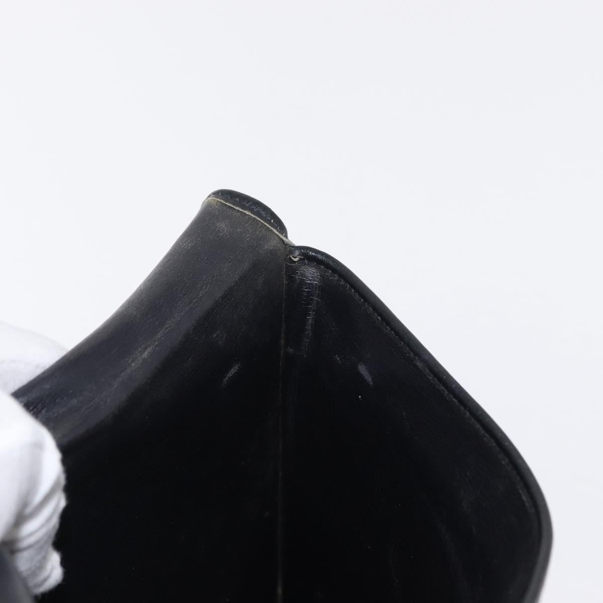 Christian Dior Trotter Canvas Clutch Bag Black Gold Auth 151684