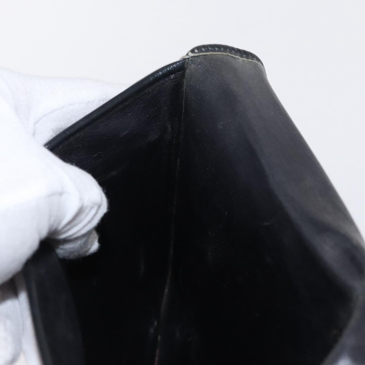 Christian Dior Trotter Canvas Clutch Bag Black Gold Auth 151684