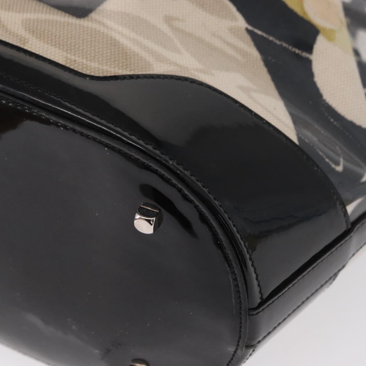 Salvatore Ferragamo Tote Bag Vinyl Clear Silver Auth 151685