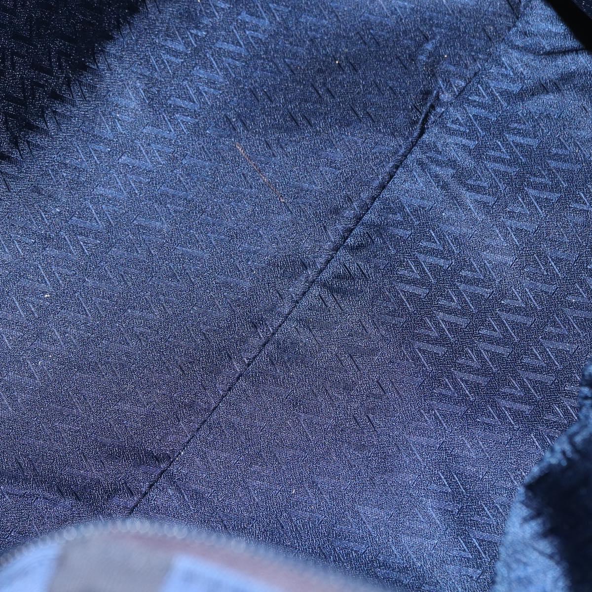 VALENTINO Shoulder Bag Canvas 2way Blue Gold Auth 151699