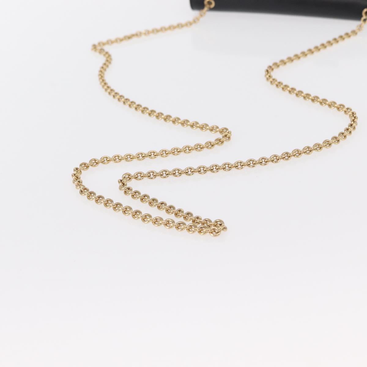 Salvatore Ferragamo Chain Shoulder Bag Leather Black Gold Auth 151702