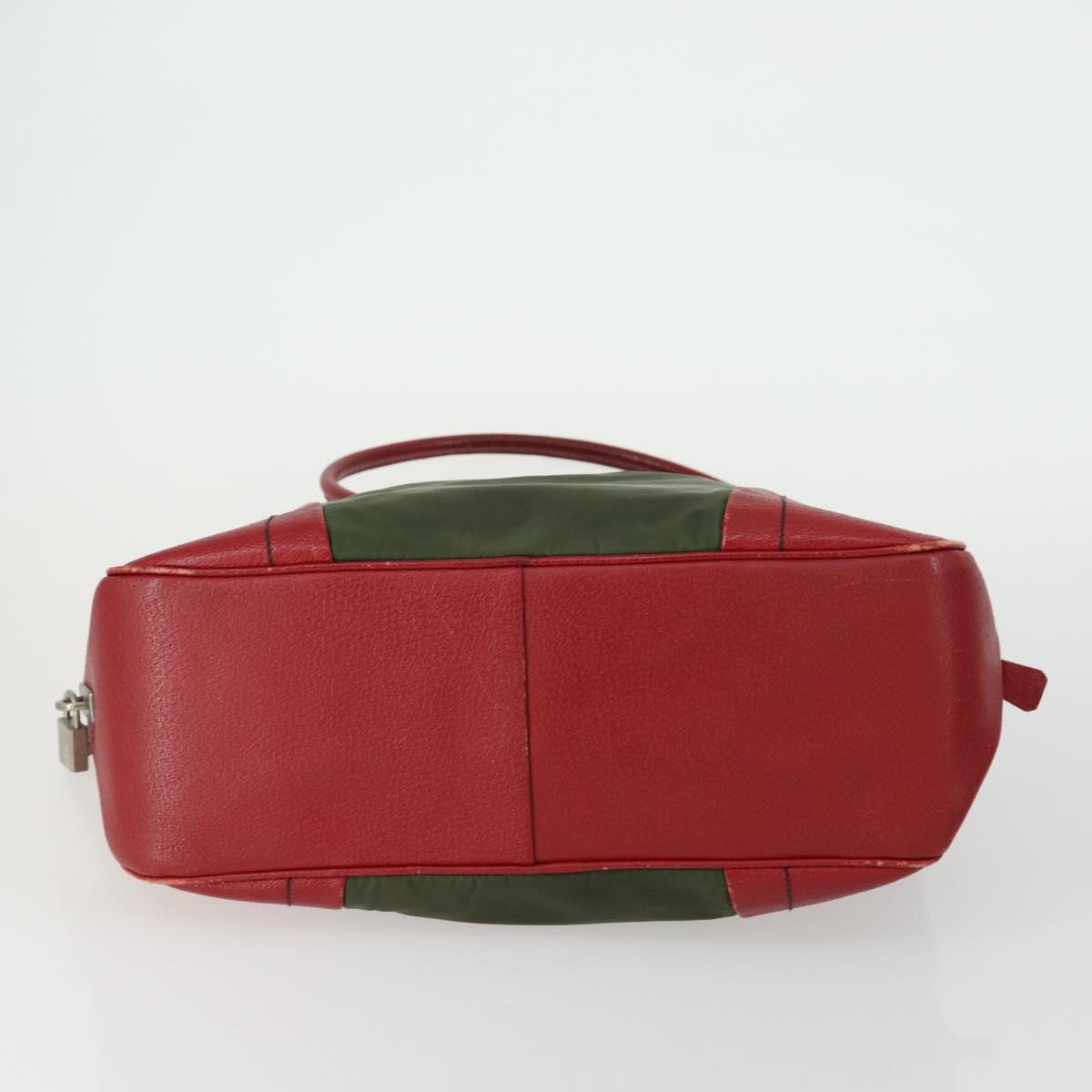 PRADA Tote Bag Nylon 3 Set Black Khaki Auth 151704