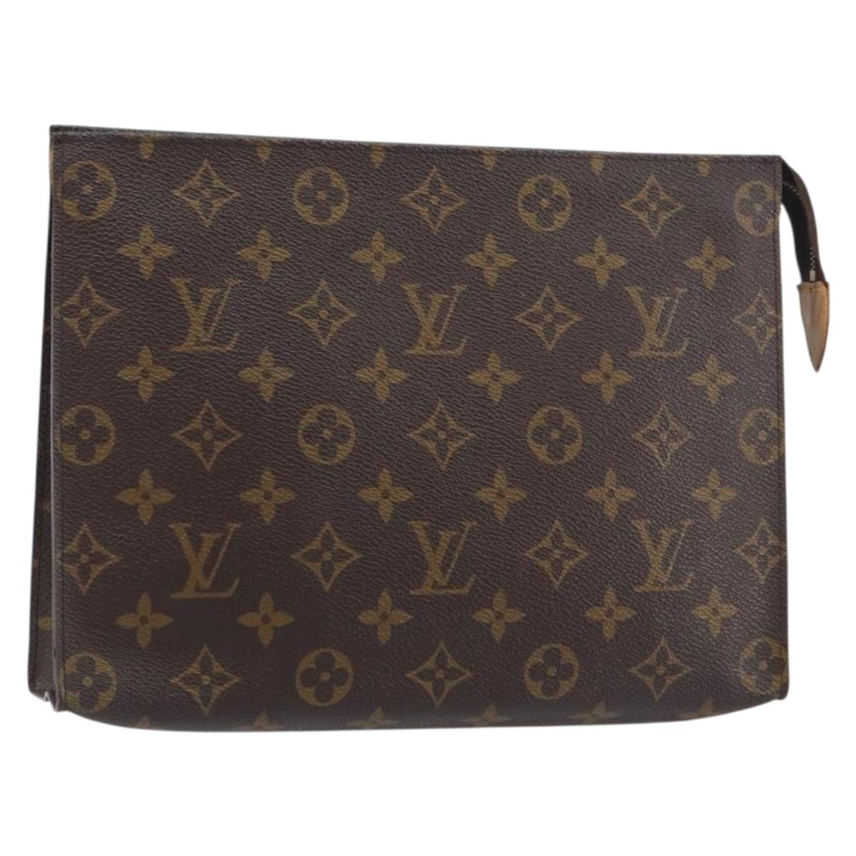 LOUIS VUITTON Monogram Poche Toilette 26 Pouch M47542 LV Auth 151709