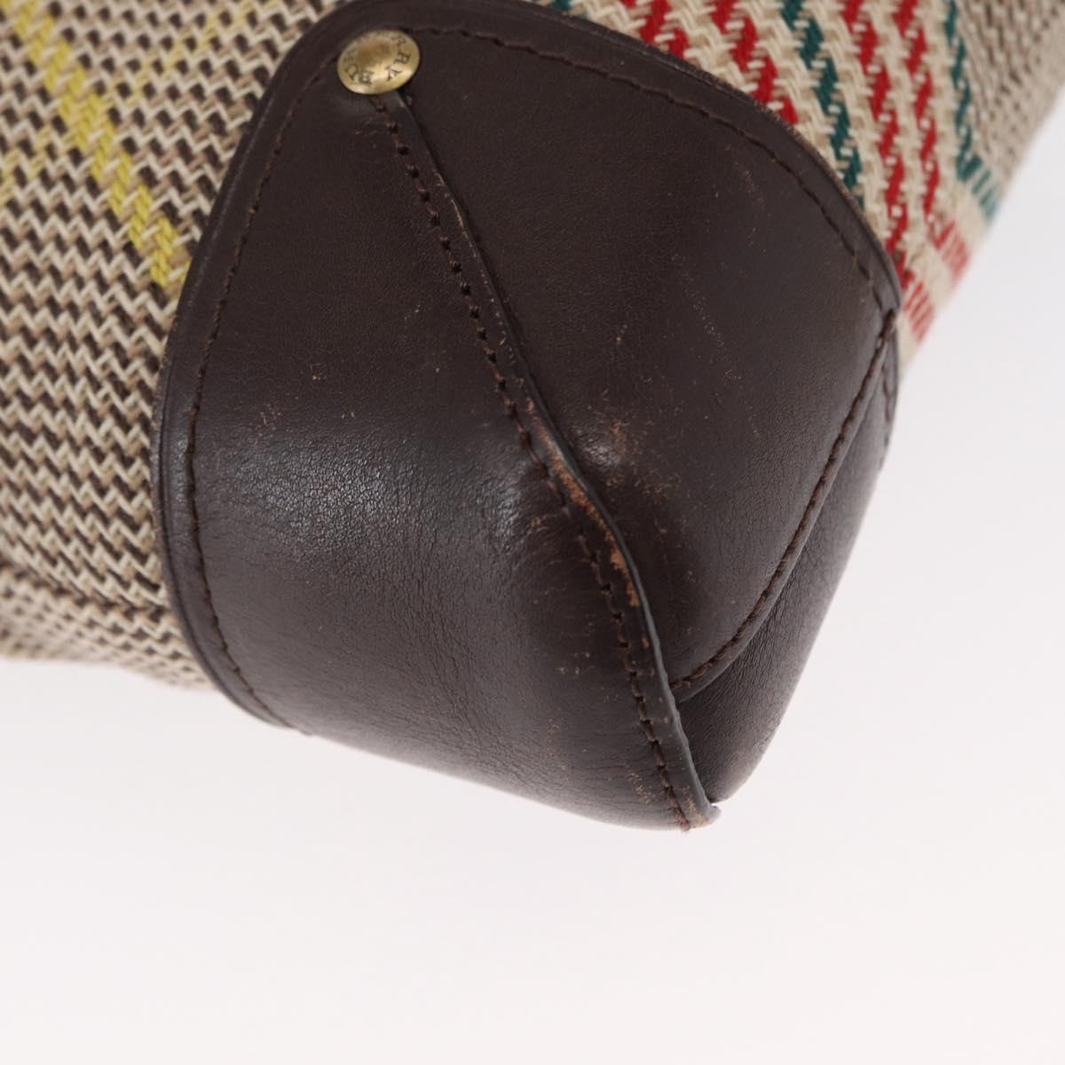 BURBERRY Nova Check Shoulder Bag Canvas Brown Gold Auth 151717