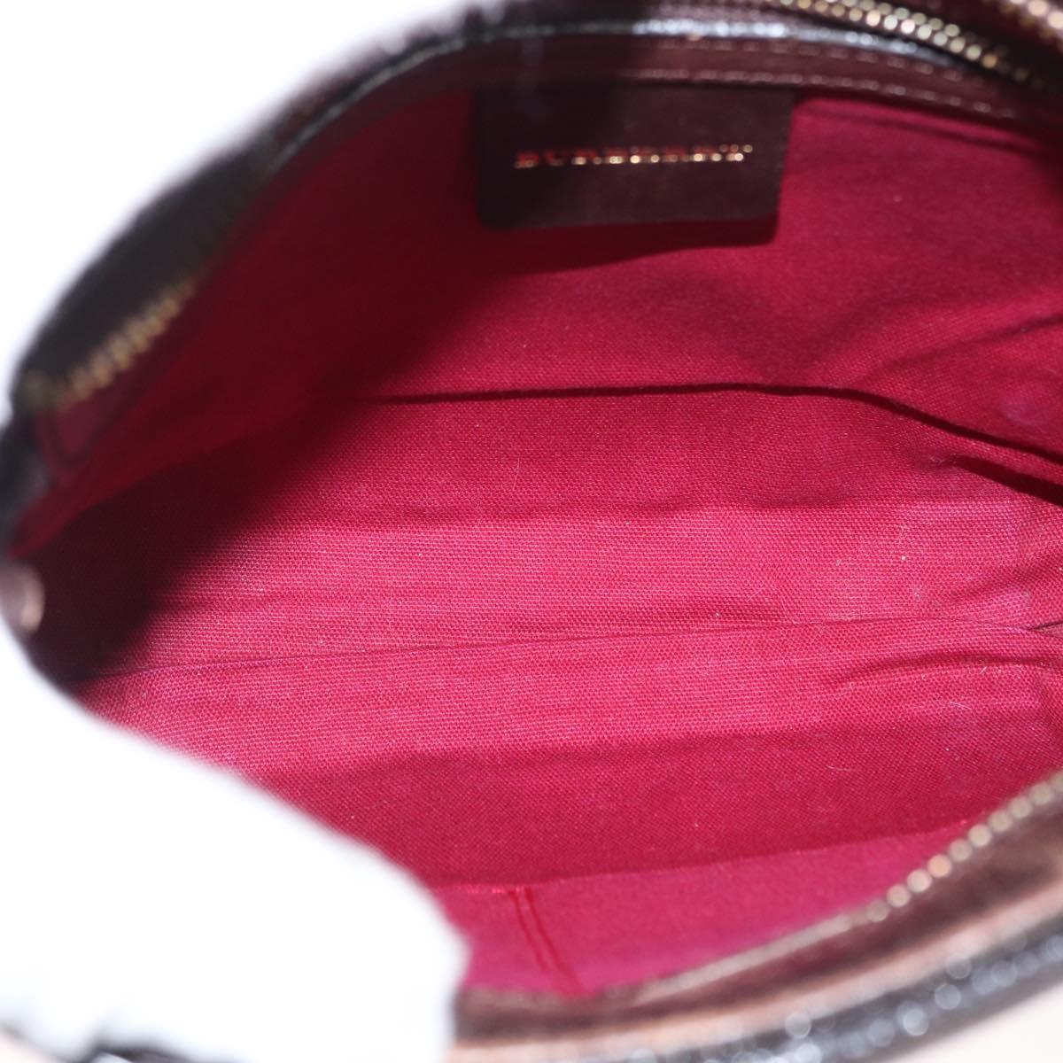 BURBERRY Nova Check Shoulder Bag Canvas Brown Gold Auth 151717