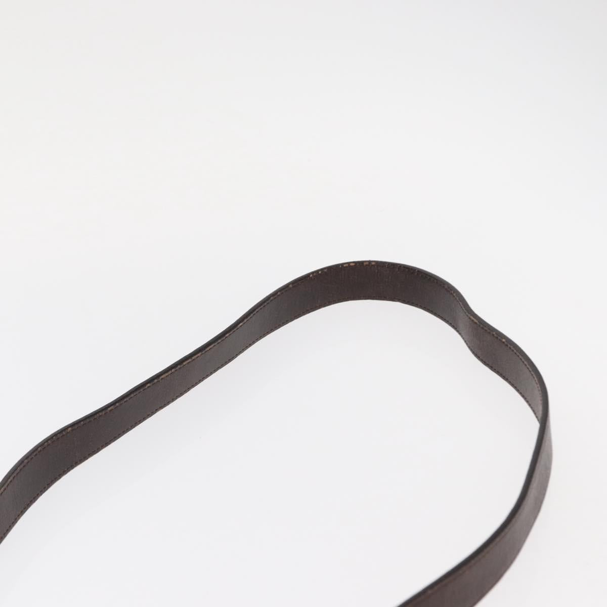 BURBERRY Nova Check Shoulder Bag Canvas Brown Gold Auth 151717