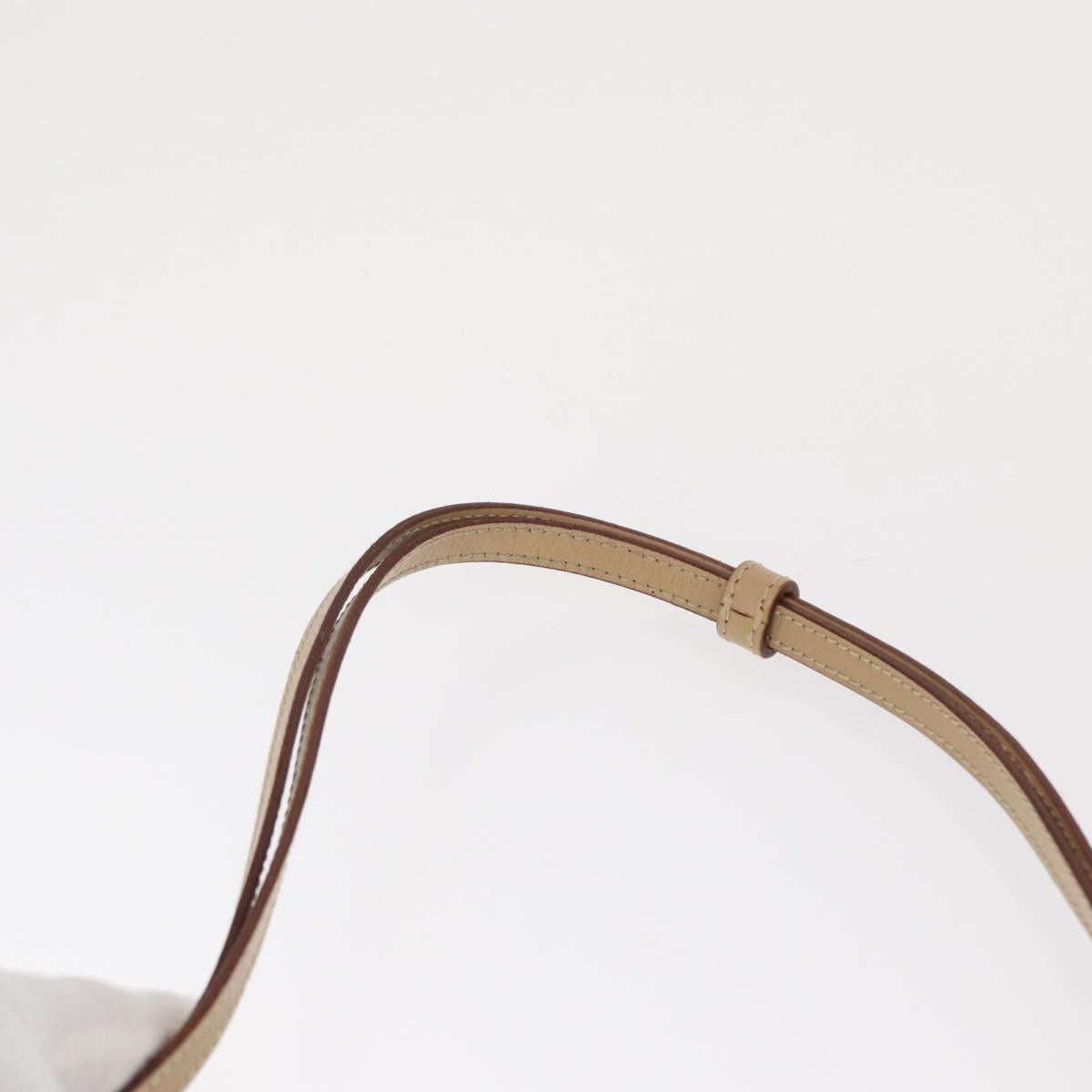 GUCCI Jackie Shoulder Bag Leather Beige Silver 001 3875 Auth 151720