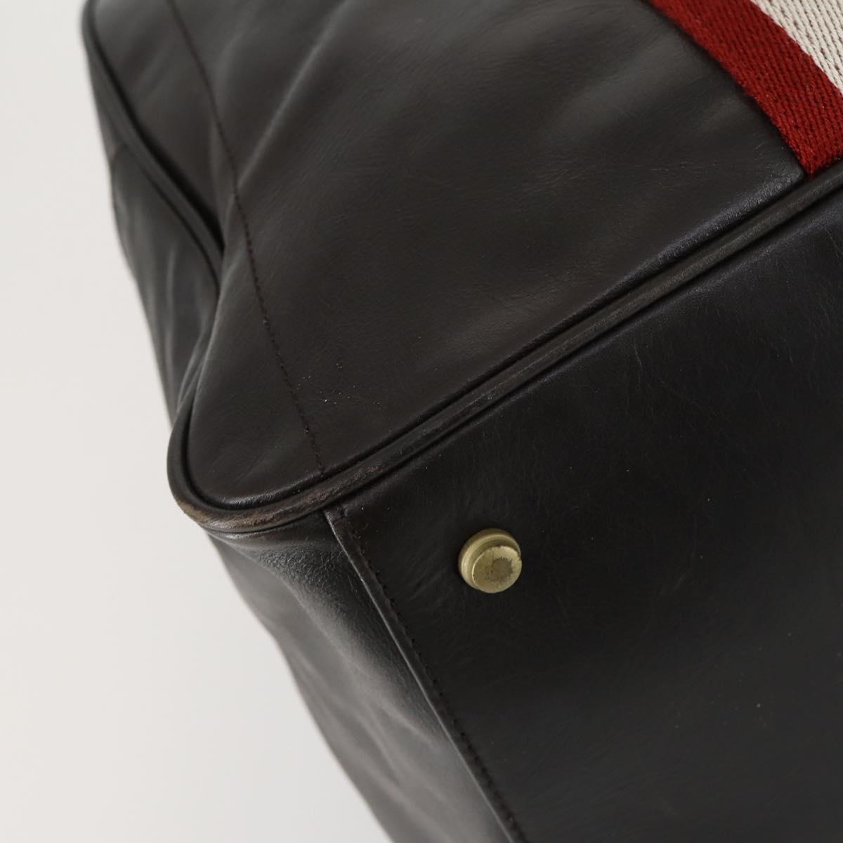 BALLY Boston Bag Leather 2way Brown Auth 151721