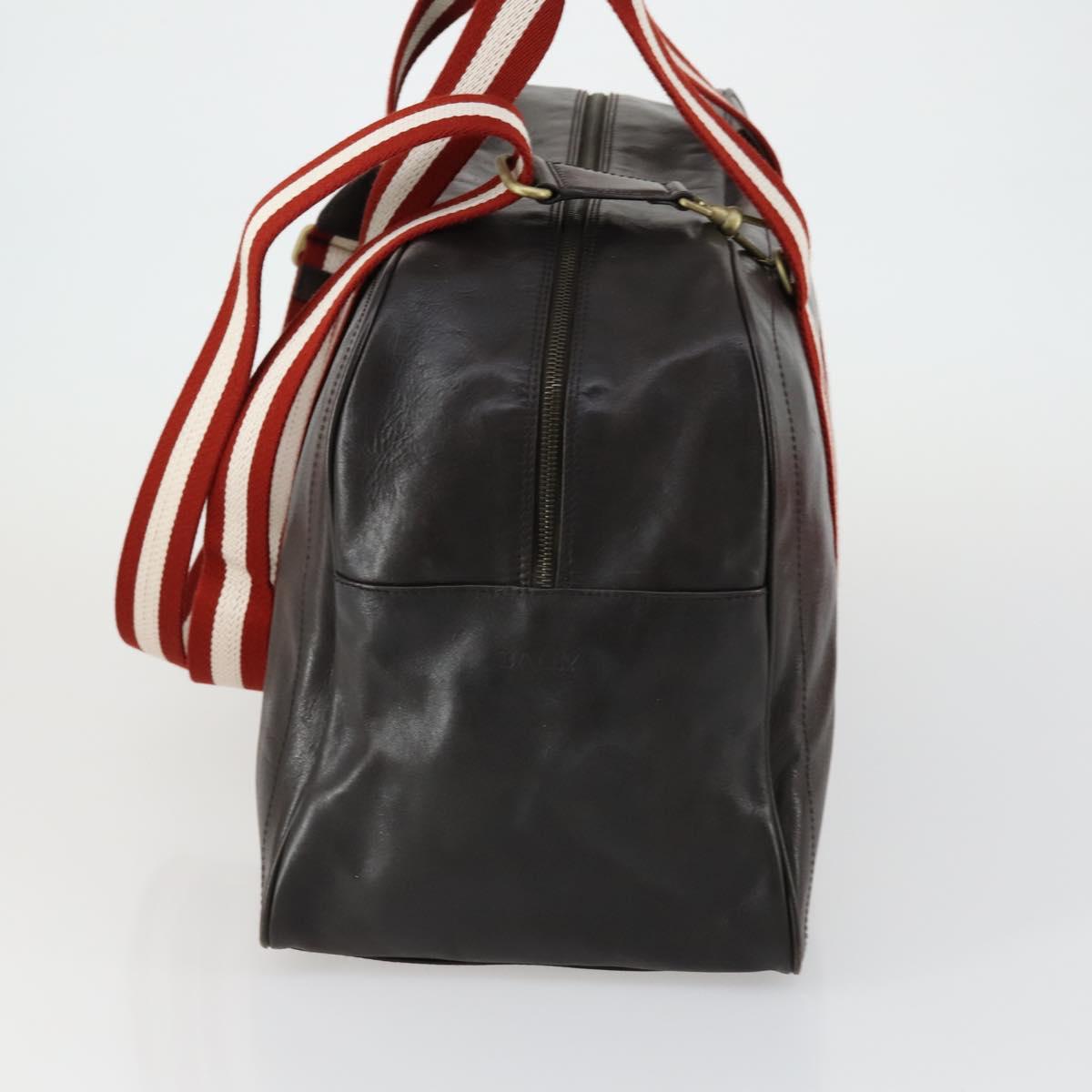 BALLY Boston Bag Leather 2way Brown Auth 151721