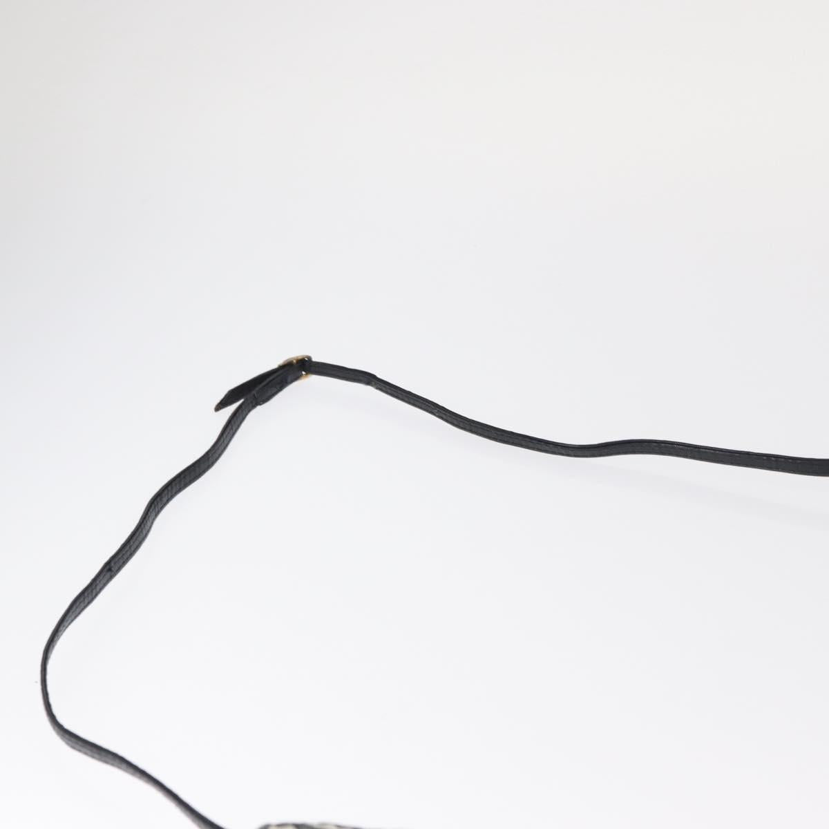 FENDI Shoulder Bag Leather Black White Auth 151723