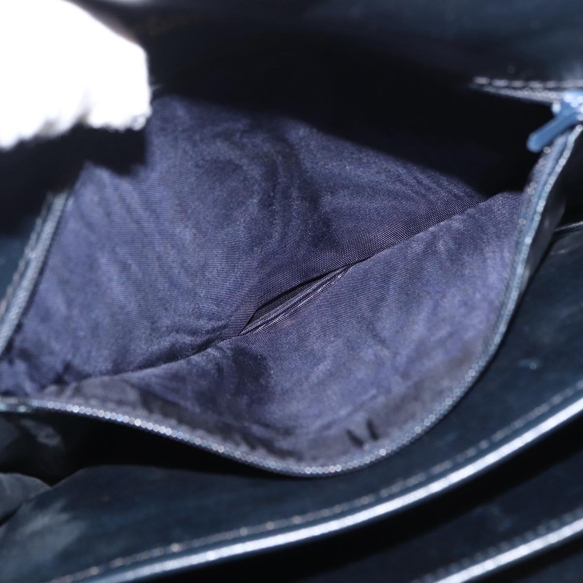 CELINE C Sulky Shoulder Bag Canvas Navy Gold Auth 151728