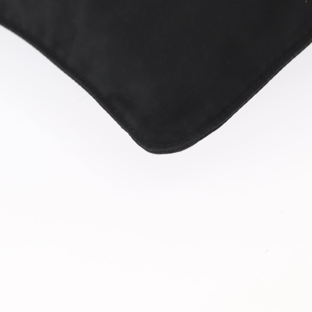 PRADA Shoulder Bag Nylon Black Silver Auth 151729