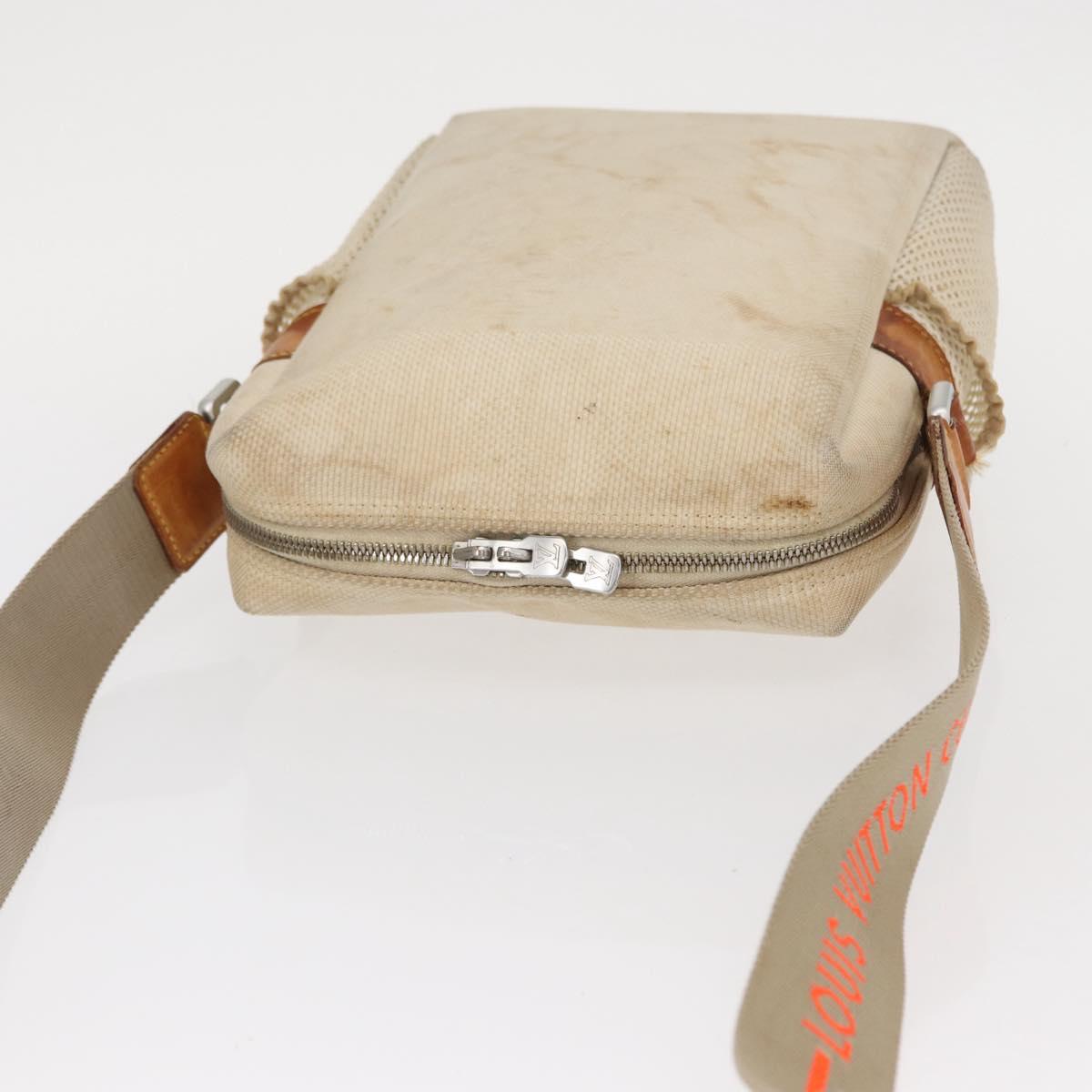 LOUIS VUITTON Damier Geant LV Cup Weatherly Bag White M80637 LV Auth 151732