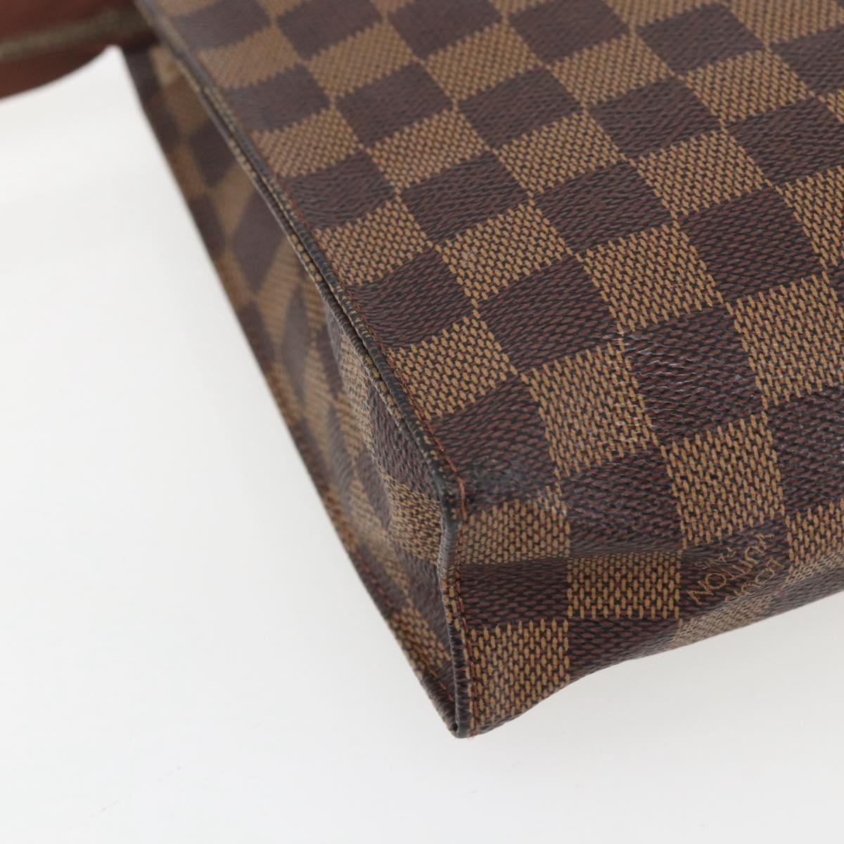 LOUIS VUITTON Damier Ebene Poche Toilette 26 Pouch N47543 LV Auth 151733
