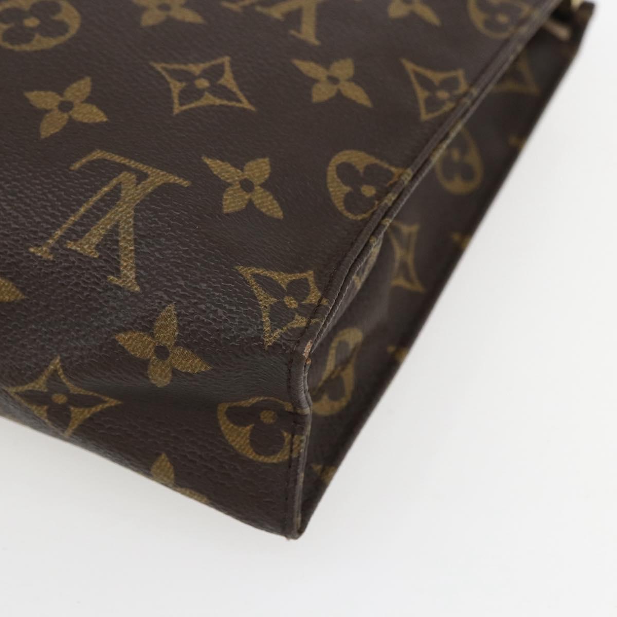 LOUIS VUITTON Monogram Poche Toilette 26 Pouch M47542 LV Auth 151736
