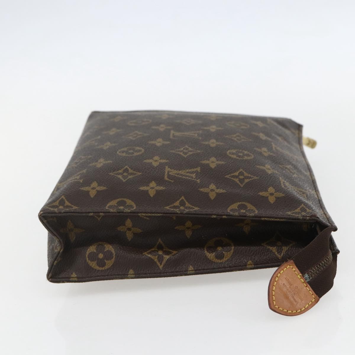 LOUIS VUITTON Monogram Poche Toilette 26 Pouch M47542 LV Auth 151736
