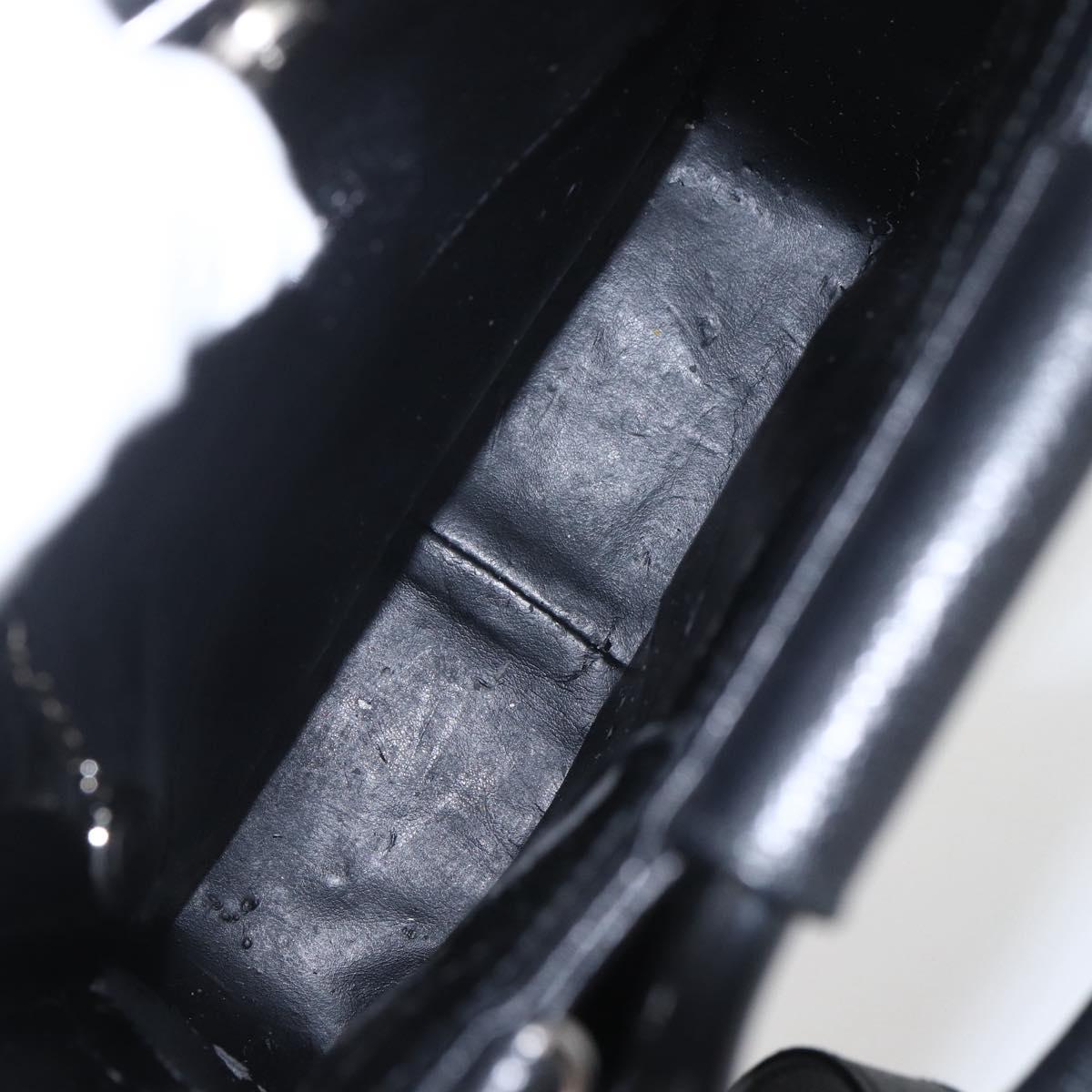 GUCCI Hand Bag Leather 2way Black Silver 002 1118 0463 Auth 151738