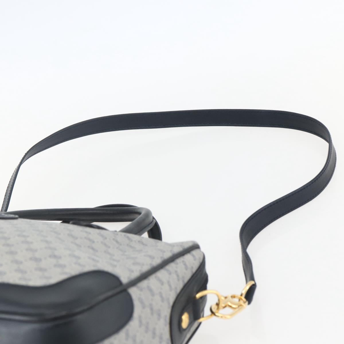 GUCCI Micro GG Supreme Hand Bag PVC 2way Navy Gold 002 122 0033 Auth 151742