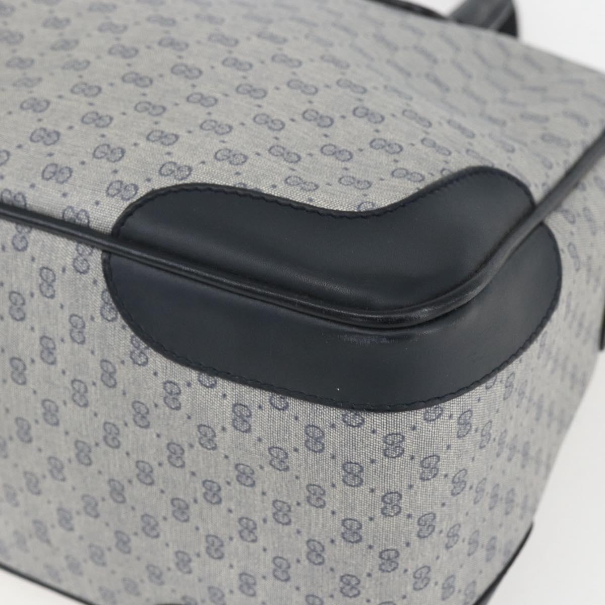 GUCCI Micro GG Supreme Hand Bag PVC 2way Navy Gold 002 122 0033 Auth 151742