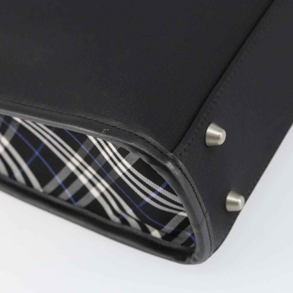 BURBERRY Black label Hand Bag Nylon Black Auth 151745