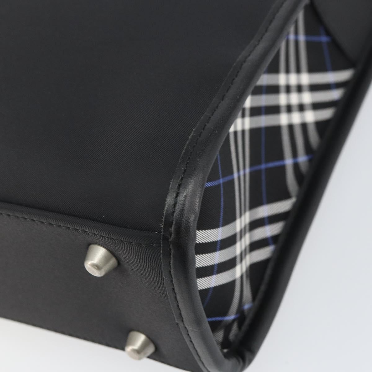 BURBERRY Black label Hand Bag Nylon Black Auth 151745