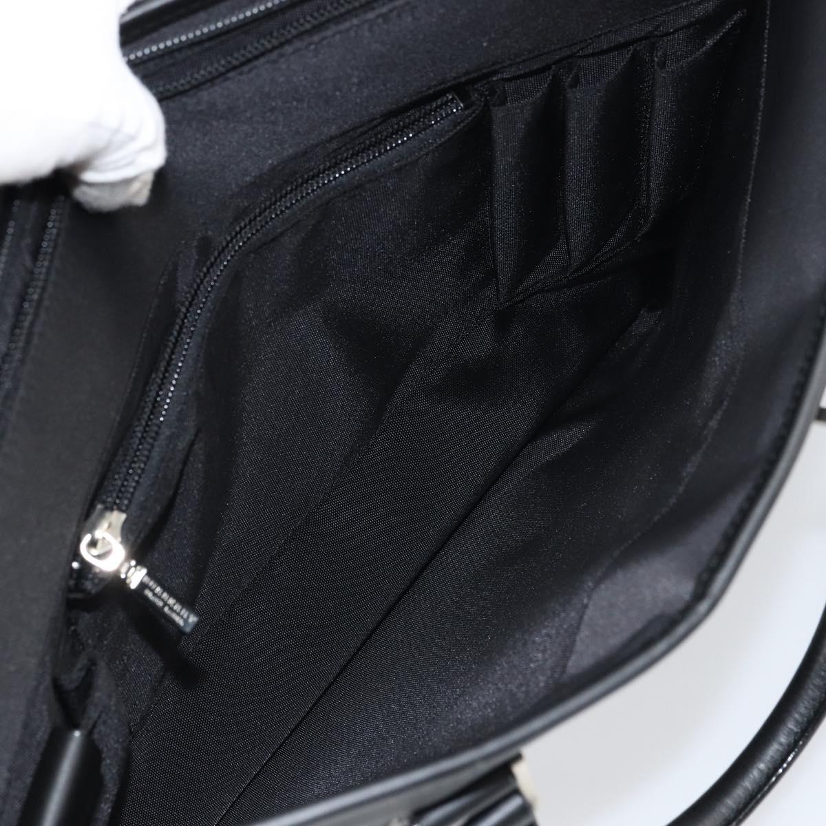 BURBERRY Black label Hand Bag Nylon Black Auth 151745