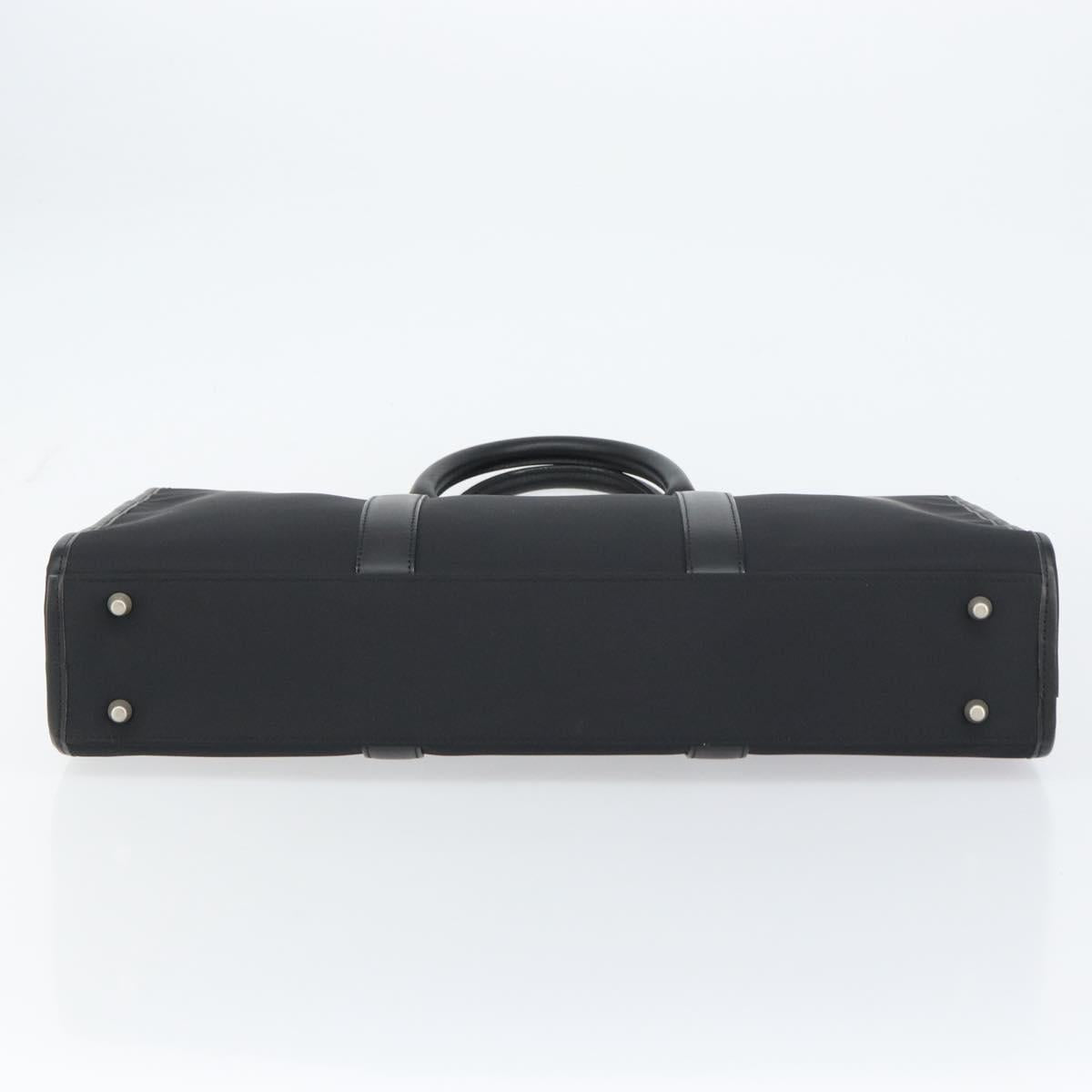 BURBERRY Black label Hand Bag Nylon Black Auth 151745