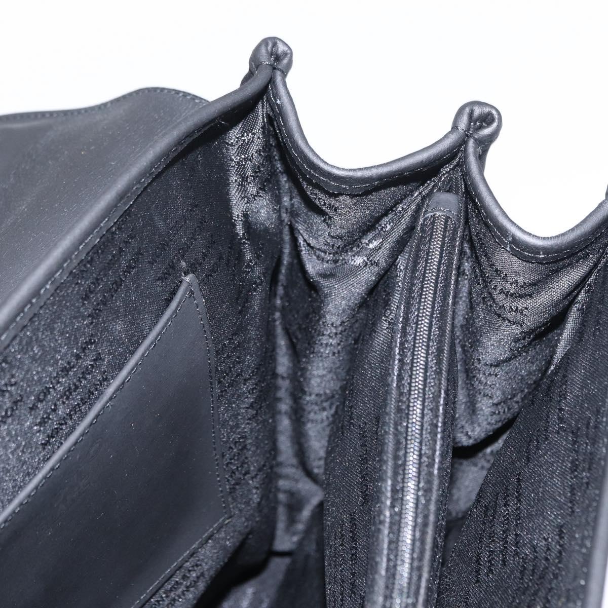 MONTBLANC Hand Bag Canvas Black Auth 151747