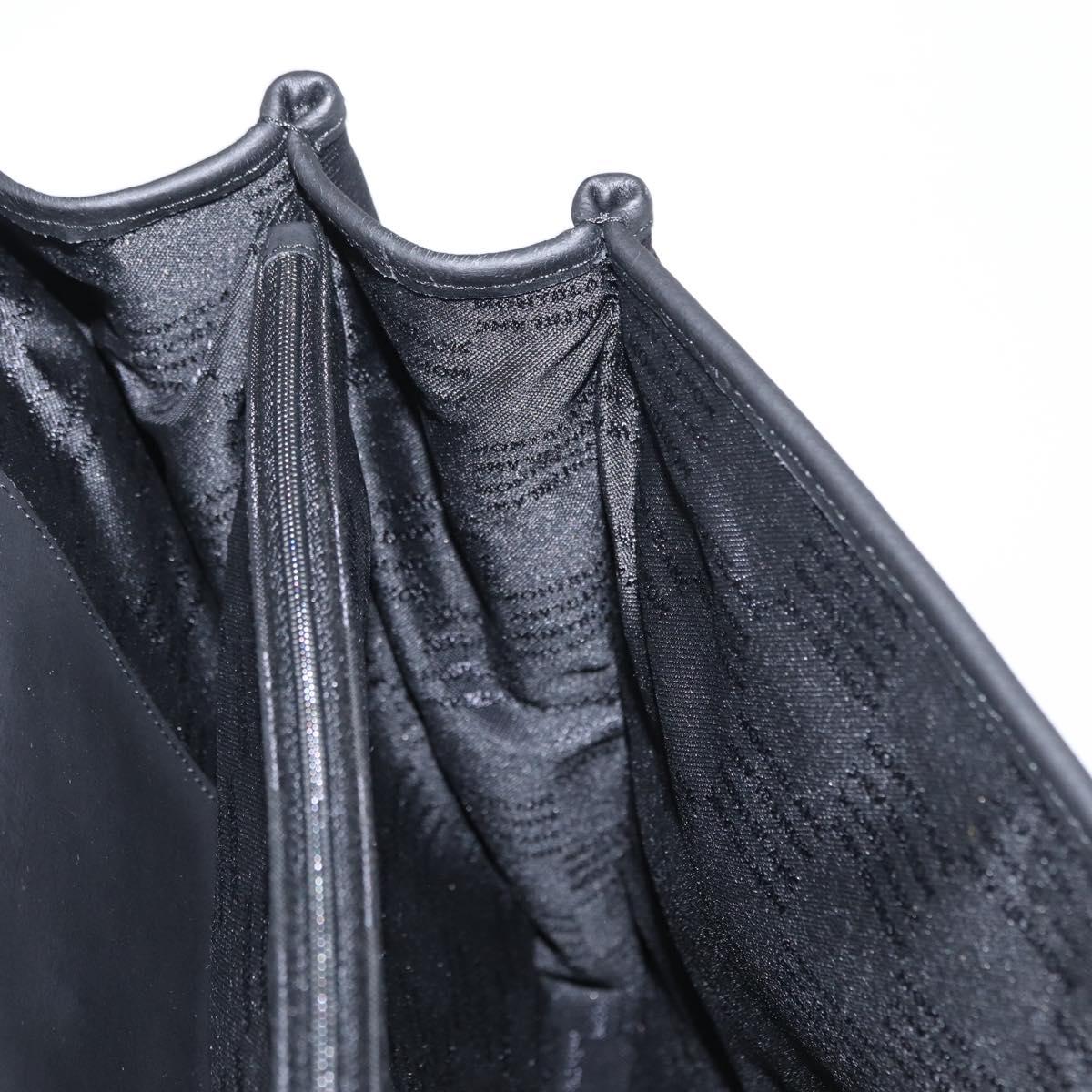 MONTBLANC Hand Bag Canvas Black Auth 151747