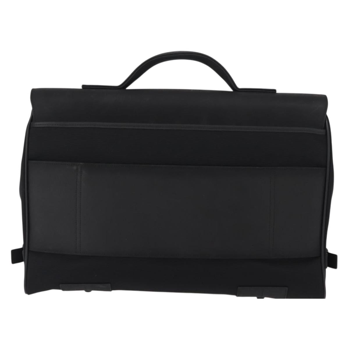 MONTBLANC Hand Bag Canvas Black Auth 151747