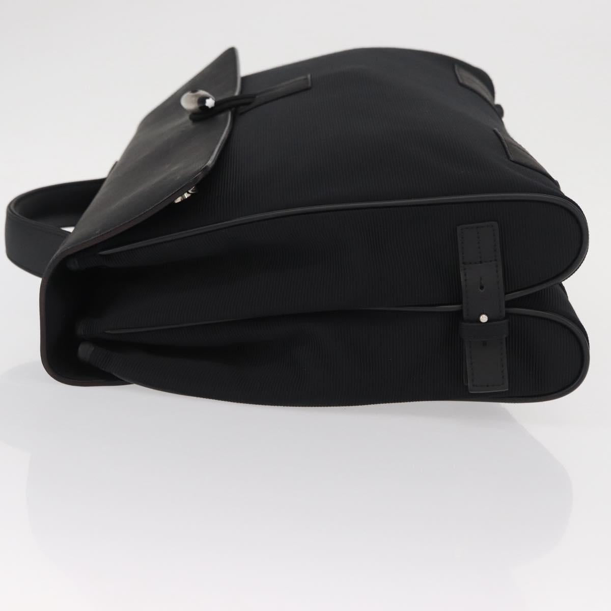 MONTBLANC Hand Bag Canvas Black Auth 151747