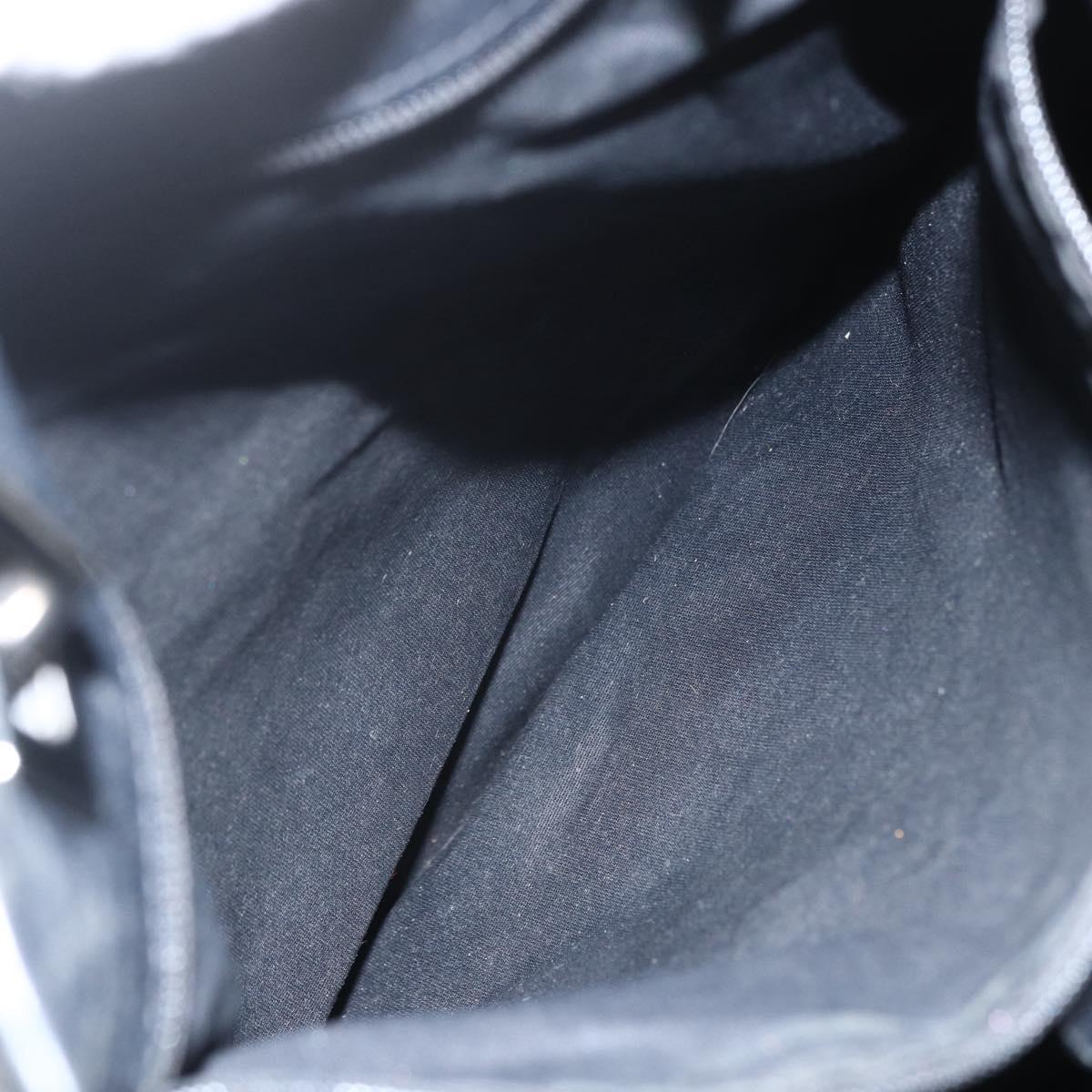 GUCCI GG Canvas Tote Bag Black Silver 31243 Auth 151751