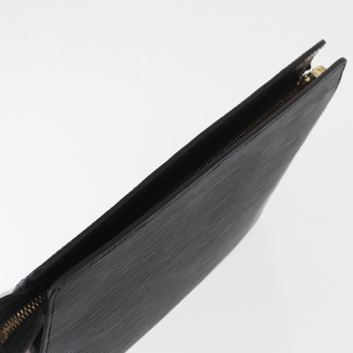 LOUIS VUITTON Epi Pochette Homme Clutch Bag Black M52522 LV Auth 151762