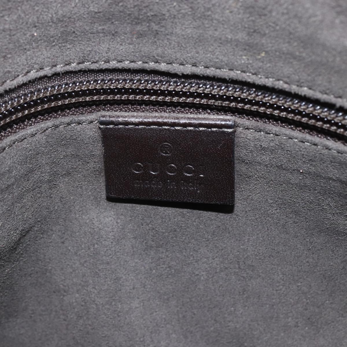 GUCCI GG Supreme Shoulder Bag PVC Leather Beige Silver 406410 Auth 151765