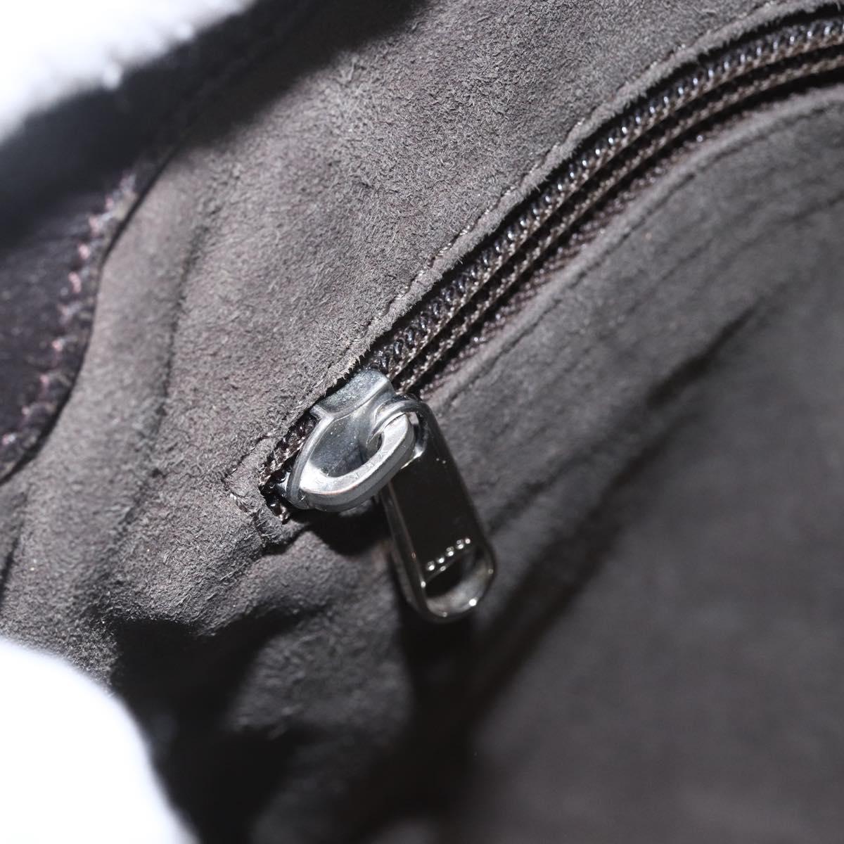 GUCCI GG Supreme Shoulder Bag PVC Leather Beige Silver 406410 Auth 151765