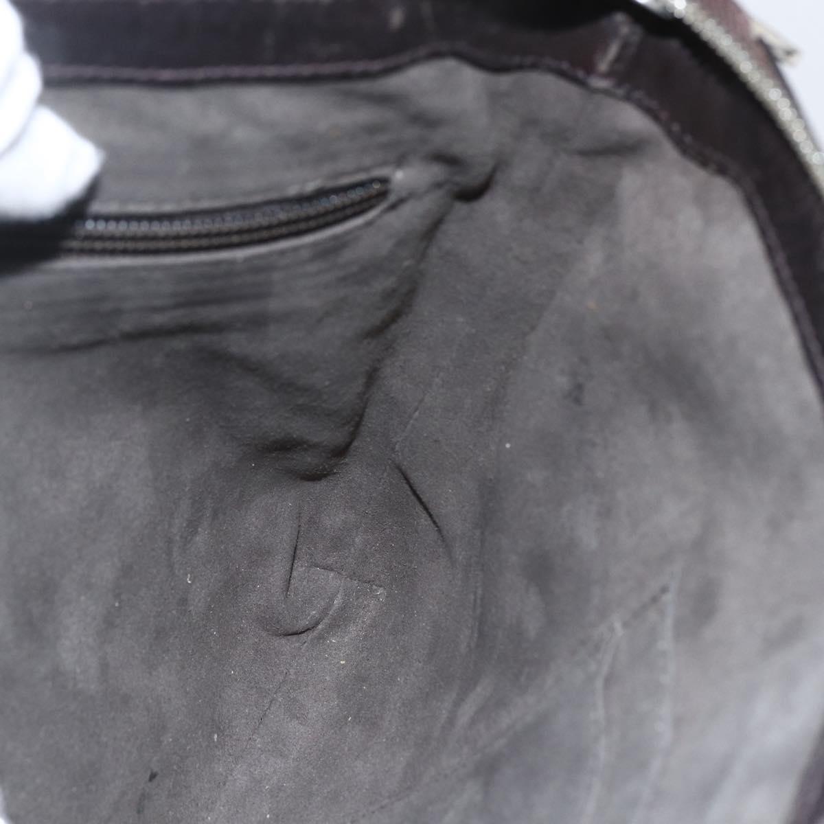 GUCCI GG Supreme Shoulder Bag PVC Leather Beige Silver 406410 Auth 151765