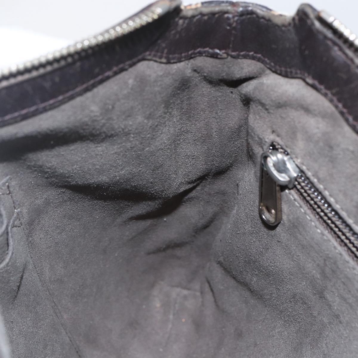 GUCCI GG Supreme Shoulder Bag PVC Leather Beige Silver 406410 Auth 151765