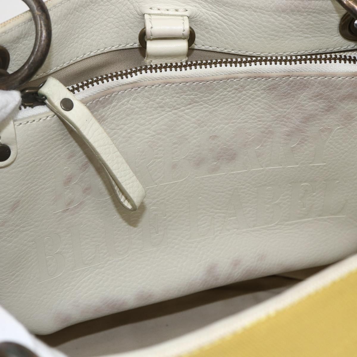 BURBERRY Blue Label Tote Bag Canvas Yellow Auth 151770