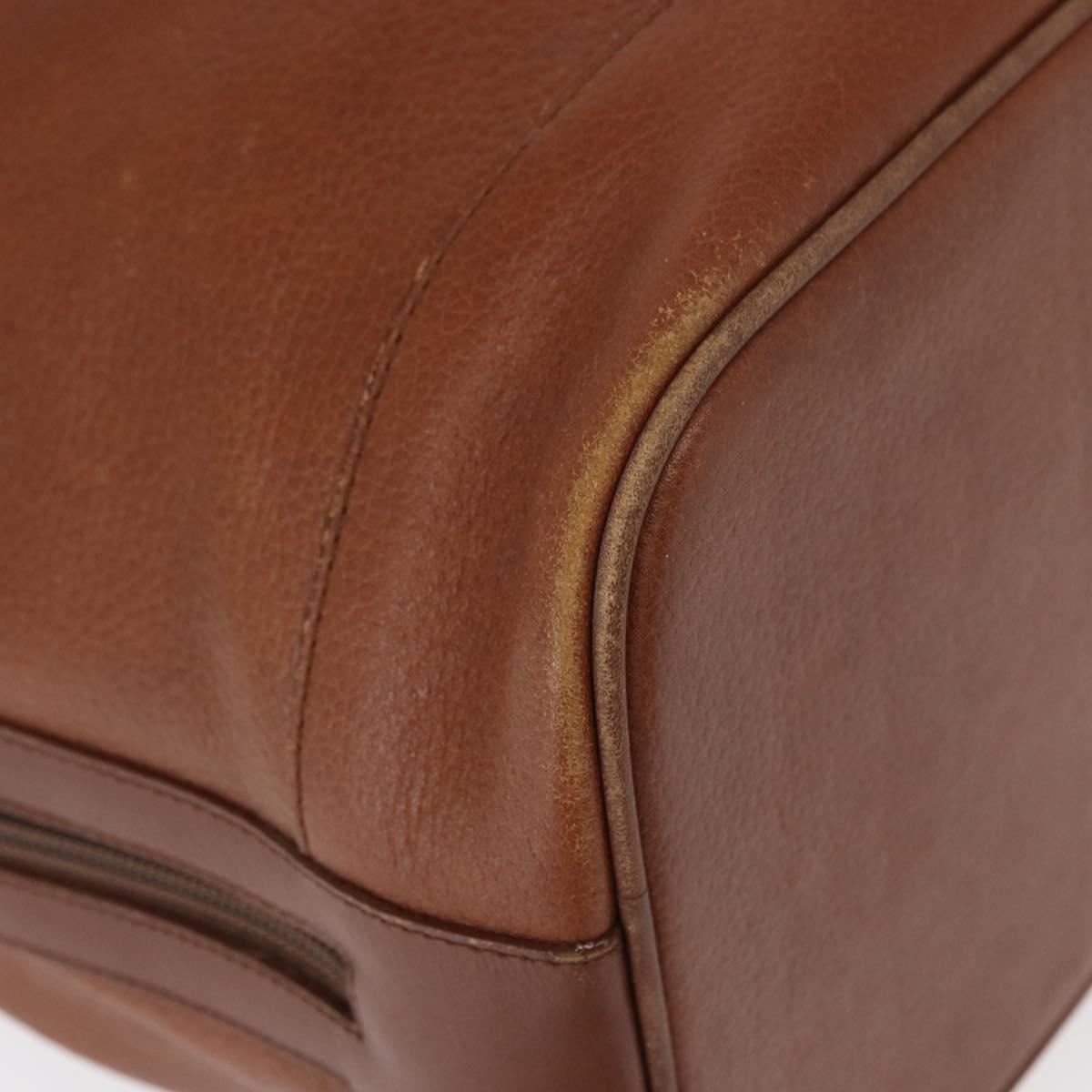 Burberrys Shoulder Bag Leather Brown Gold Auth 151776