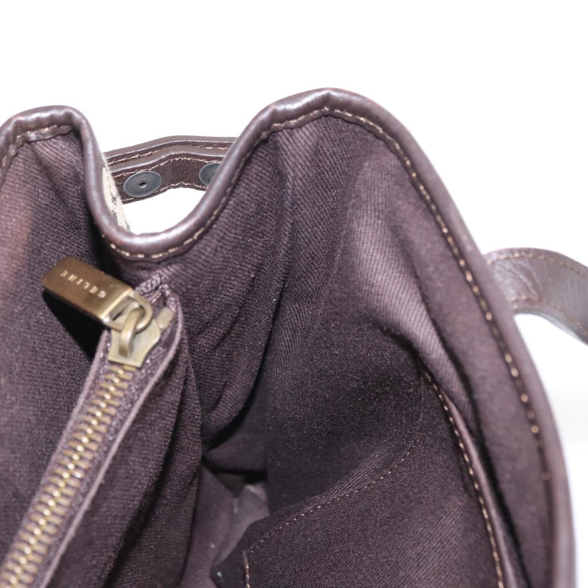 CELINE Macadam Canvas Hand Bag Beige Gold Auth 151779