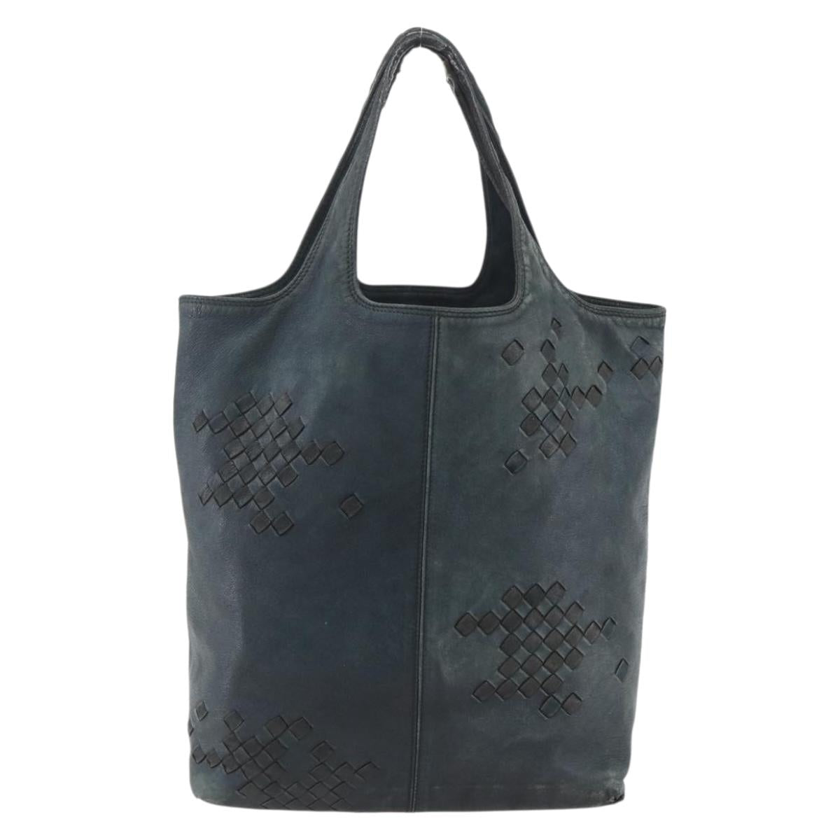 BOTTEGA VENETA INTRECCIATO Hand Bag Leather Black 131673 Auth 151791