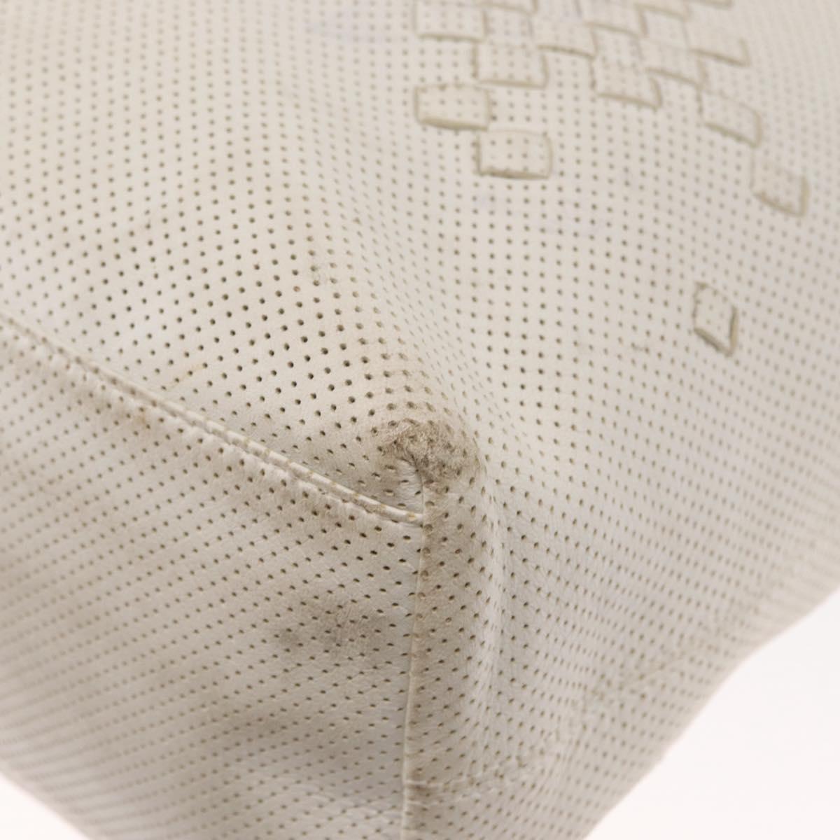 BOTTEGA VENETA INTRECCIATO Hand Bag Leather White 131673 Auth 151803