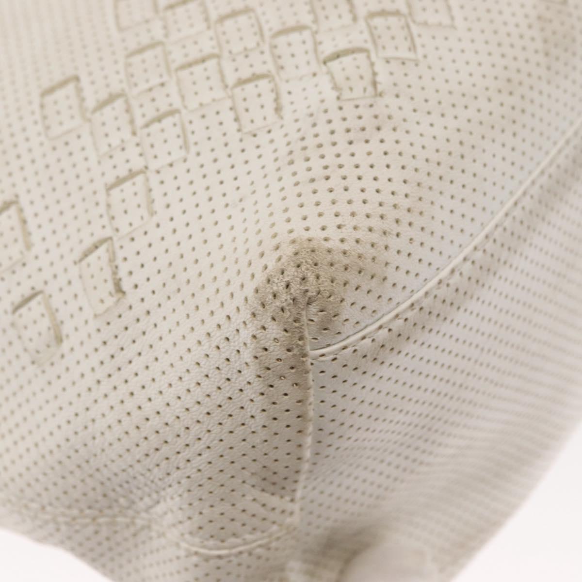 BOTTEGA VENETA INTRECCIATO Hand Bag Leather White 131673 Auth 151803