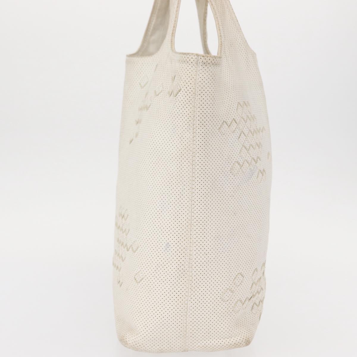 BOTTEGA VENETA INTRECCIATO Hand Bag Leather White 131673 Auth 151803
