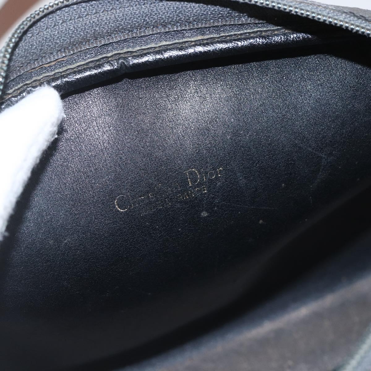 Christian Dior Honeycomb Canvas Shoulder Bag Gray Auth 151804